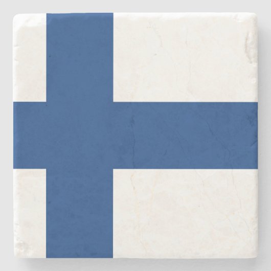 Flagge Finnland Steinuntersetzer (Vorderseite)