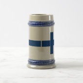 Flagge Finnlands Blaues Kreuz Suomi Bierglas (Mittel)