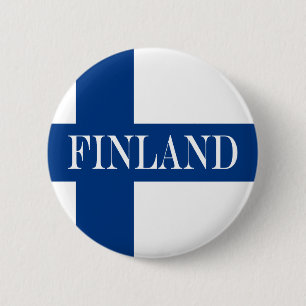 Flagge Finnlands Blaues Kreuz Suomi Button