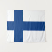 Flagge Finnlands Blaues Kreuz Suomi Wandteppich (Vorderseite (Horizontal))