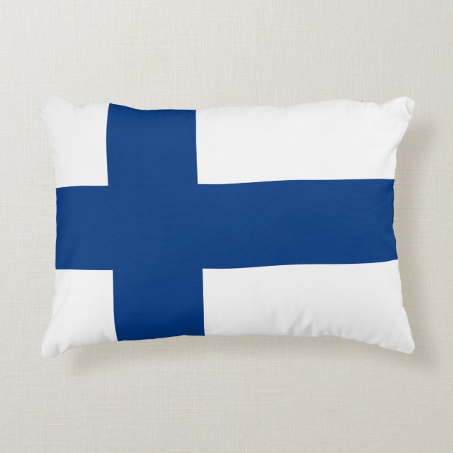 Flagge Finnlands Dekokissen (Vorderseite)