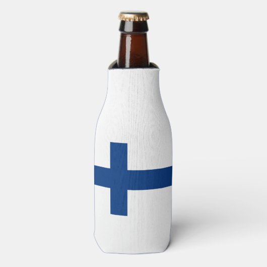 Flagge Finnlands Flaschenkühler (Flaschenvorderseite)