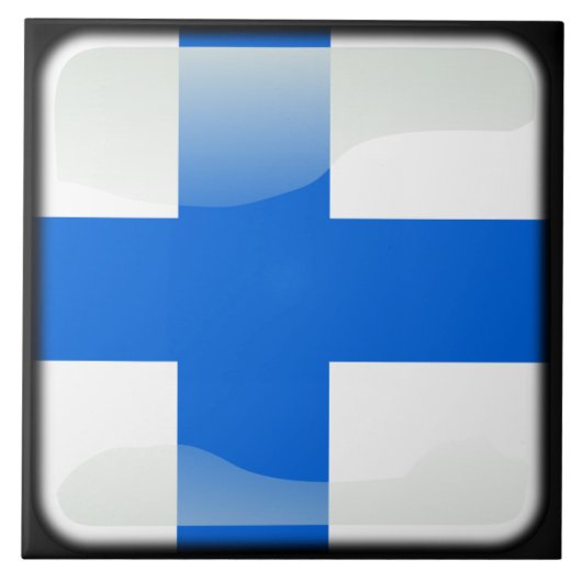 Flagge Finnlands Fliese (Vorderseite)
