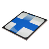 Flagge Finnlands Fliese (Seite)