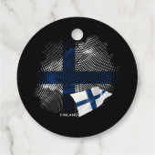 Flagge Finnlands Geschenkanhänger (Rückseite)
