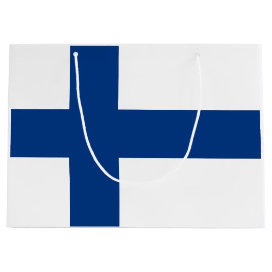 Flagge Finnlands Große Geschenktüte (Vorderseite)
