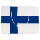 Flagge Finnlands Große Geschenktüte (Rückseite)