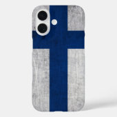 Flagge Finnlands Grunge Case-Mate iPhone Hülle (Rückseite)