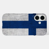 Flagge Finnlands Grunge Case-Mate iPhone Hülle (Rückseite (Horizontal))