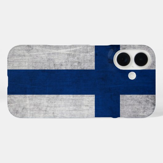 Flagge Finnlands Grunge Case-Mate iPhone Hülle (Rückseite (Horizontal))