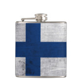 Flagge Finnlands Grunge Flachmann (Vorderseite)