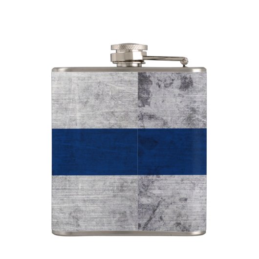 Flagge Finnlands Grunge Flachmann (Rückseite)