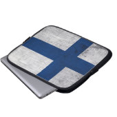 Flagge Finnlands Grunge Laptopschutzhülle (Vorne Knopf)