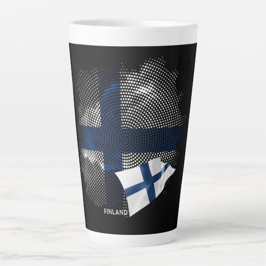 Flagge Finnlands Milchtasse (Vorderseite)