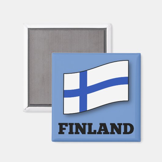 Flagge Finnlands - Muster Magnet (Vorderseite/Rückseite)