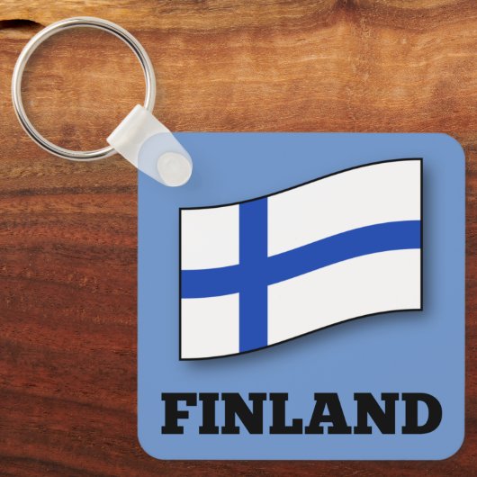 Flagge Finnlands - Muster Schlüsselanhänger (Vorderseite)
