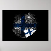 Flagge Finnlands Poster (Vorne)