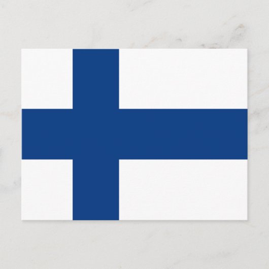 Flagge Finnlands Postkarte (Vorderseite)