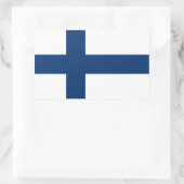 Flagge Finnlands Rechteckiger Aufkleber (Tasche)