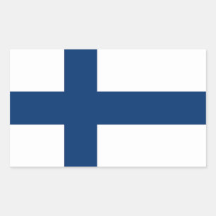 Flagge Finnlands Rechteckiger Aufkleber