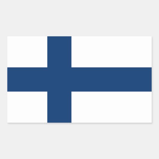 Flagge Finnlands Rechteckiger Aufkleber (Vorderseite)