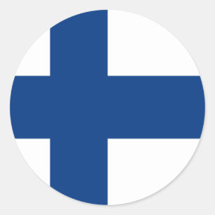 Flagge Finnlands Runder Aufkleber