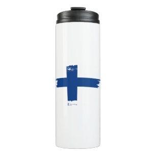 Flagge Finnlands Thermosbecher