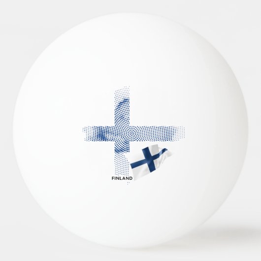 Flagge Finnlands Tischtennisball (Vorderseite)