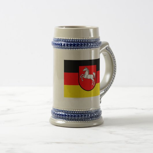 Flagge - Flagge - Fahne Deutschland Niedersachsen Bierglas (VorderseiteRechts)