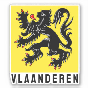 Flagge Flanderns Aufkleber
