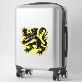 Flagge Flanderns Aufkleber (Koffer)