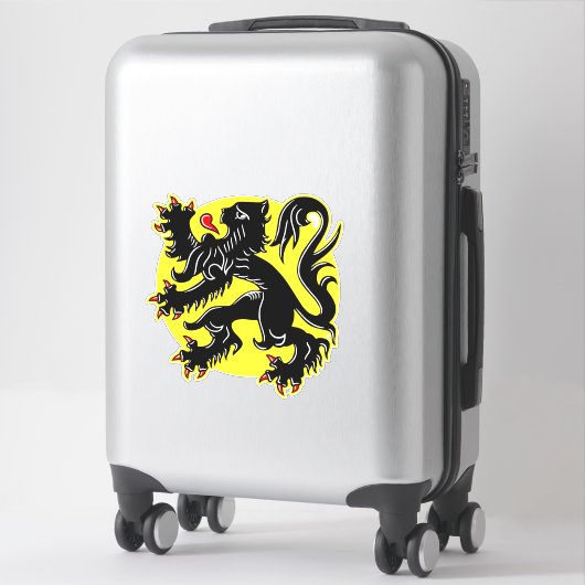 Flagge Flanderns Aufkleber (Koffer)