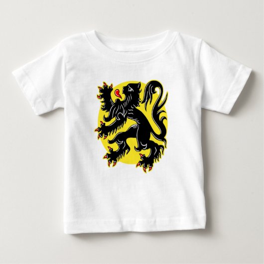 Flagge Flanderns Baby T-shirt (Vorderseite)