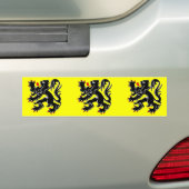 Flagge Flanderns, Belgien Autoaufkleber (Auf Auto)
