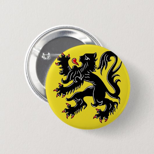 Flagge Flanderns (Belgien) Button (Vorne & Hinten)