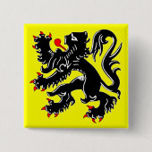 Flagge Flanderns, Belgien Button (Vorderseite)