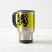 Flagge Flanderns, Belgien Reisebecher (Vorderseite Links)