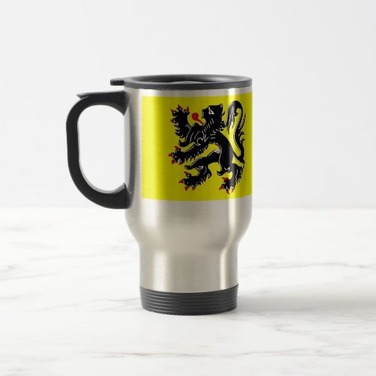 Flagge Flanderns, Belgien Reisebecher (Links)