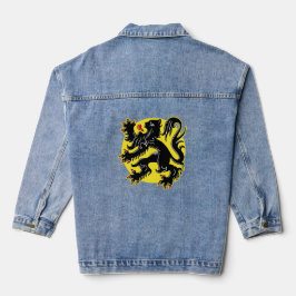 Flagge Flanderns Jeansjacke
