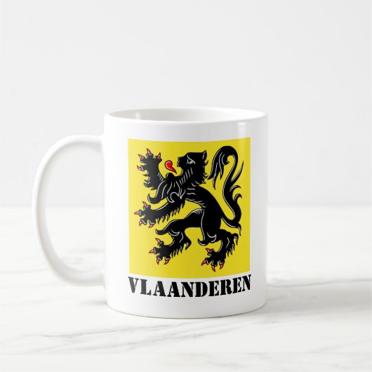 Flagge Flanderns Kaffeetasse (Links)