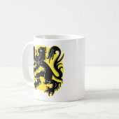 Flagge Flanderns Kaffeetasse (Vorderseite Links)
