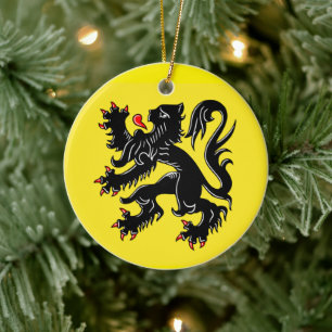 Flagge Flanderns Keramik Ornament