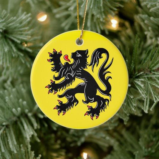 Flagge Flanderns Keramik Ornament (Baum)