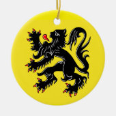Flagge Flanderns Keramik Ornament (Vorne)