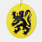 Flagge Flanderns Keramik Ornament (Links)