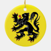Flagge Flanderns Keramik Ornament (Hinten)