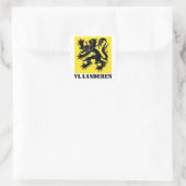 Flagge Flanderns Quadratischer Aufkleber (Tasche)