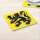 Flagge Flanderns Rechteckiger Pappuntersetzer (angewinkelt)