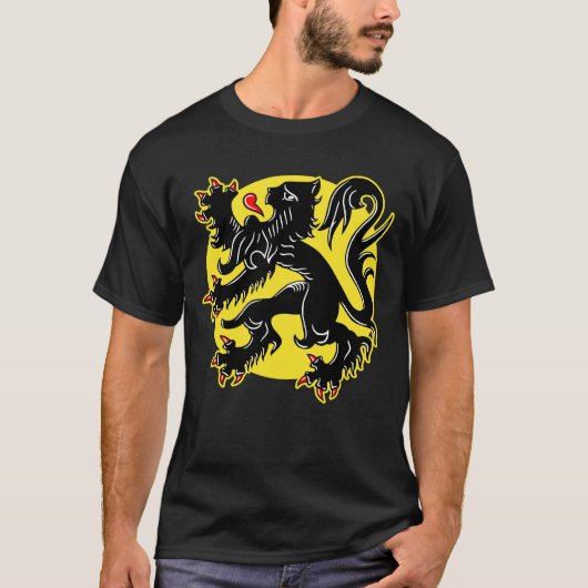 Flagge Flanderns T-Shirt (Vorderseite)