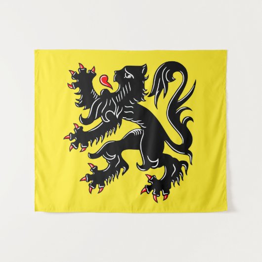 Flagge Flanderns Wandteppich (Vorderseite (Horizontal))
